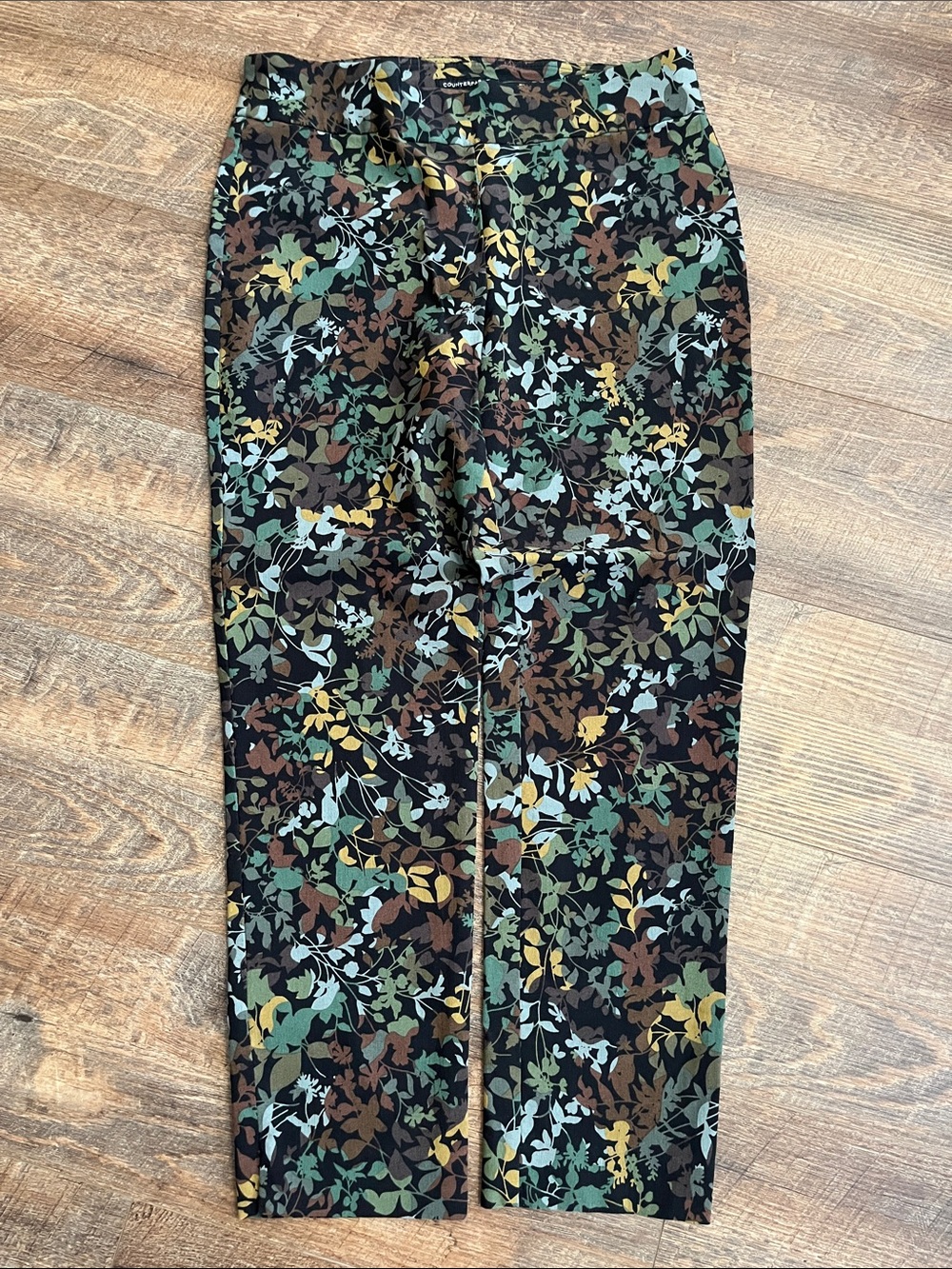 Counterparts Black Floral Ankle Pants - Multi Color